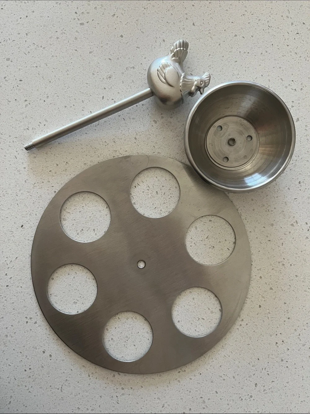 Williams Sonoma Egg Boiling Rack with Hen Handle